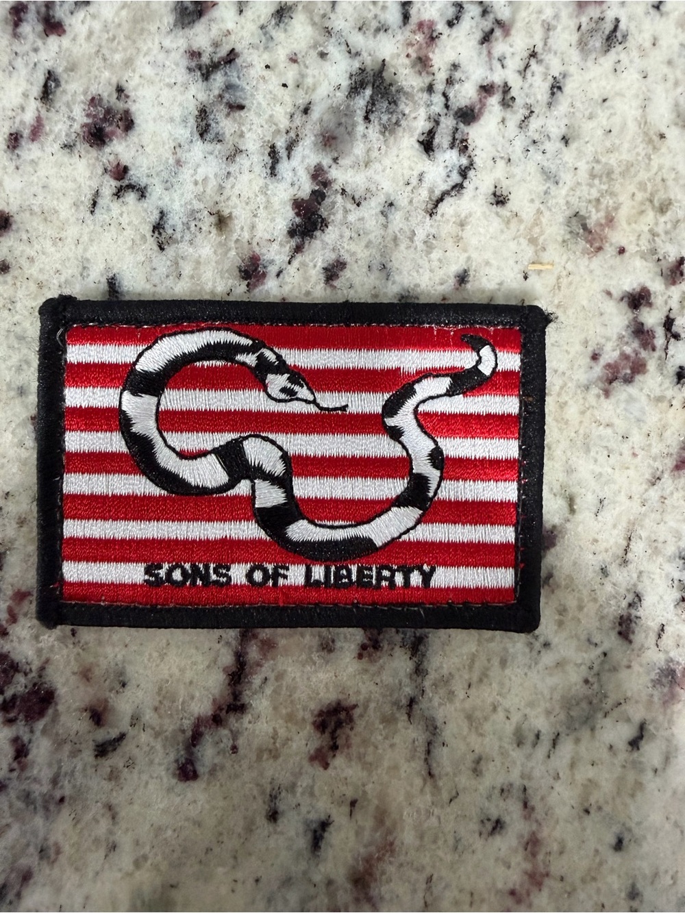 Metal Gear Sons of Liberty Snake Embroidered Patch Red White Black Morale Patch